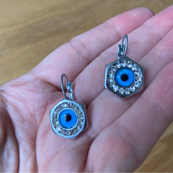 Evil Eye Pendant Earrings - Picture 3 of 4